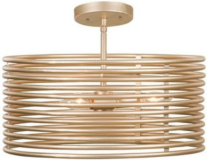 Kalco Emery 16 Inch Modern Gold Convertible Pendant Lamp: Kalco Emery 16 Inch Modern Gold Convertible Pendant Lamp Illuminate your space with the Emery 16 Inch Convertible Pendant Lamp, designed for versatile use as both a pendant and semi-flush mount. This 