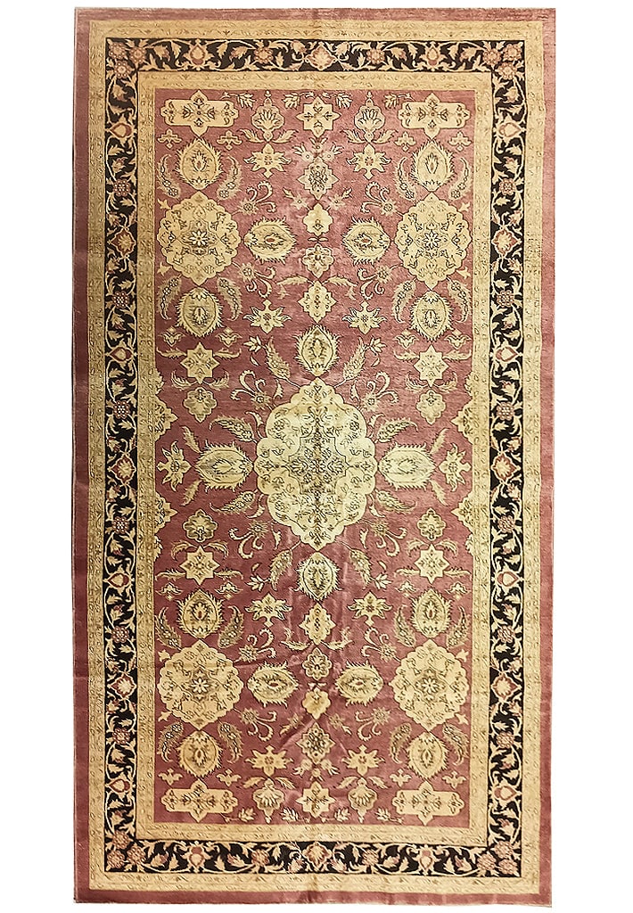Chobi Peshawar 8.2 x 15.8 ft Rust Black Wool Runner Rug (1 of 10)