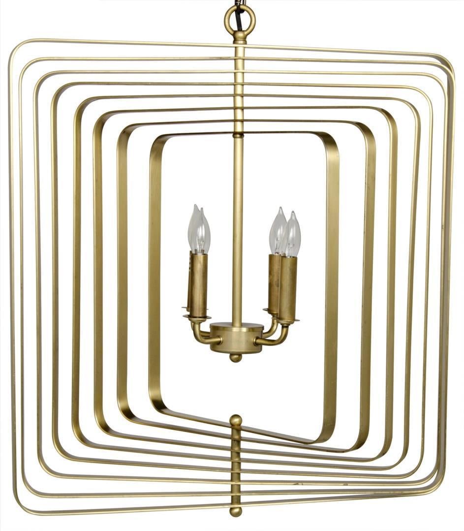 Elegant Noir Dimaclema Chandelier Brass Finish (1 of 4)