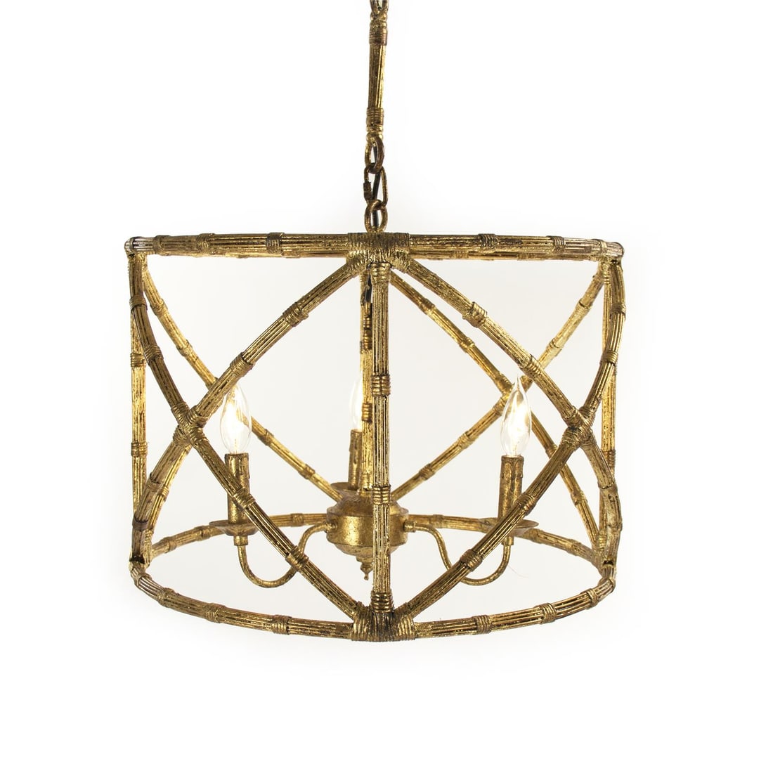 Zentique Filicia Brass Bowl Chandelier Regency Style 14H 20.75W 20.75D (1 of 3)