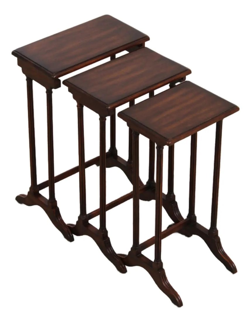 Set of 3 Theodore Alexander Mahogany Nesting Tables (1 of 10)