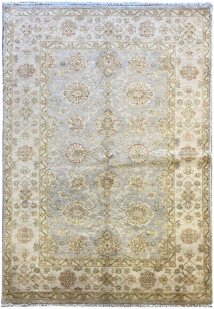 Handmade Oushak Rug 5.6 x 7.8 Feet Pale Blue: Handmade Oushak Rug 5.6 x 7.8 Feet Pale Blue Free continental US Shipping Enhance your living space with this exquisite handmade Oushak rug, measuring 5.6 x 7.8 feet. Crafted with meticulous attention