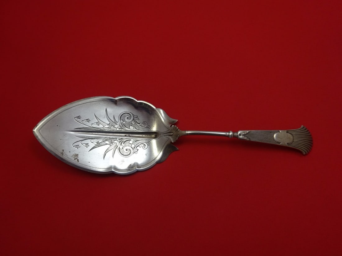 Wendt Osiris Sterling Silver Pie Server Bright-Cut 10 Inch (1 of 1)