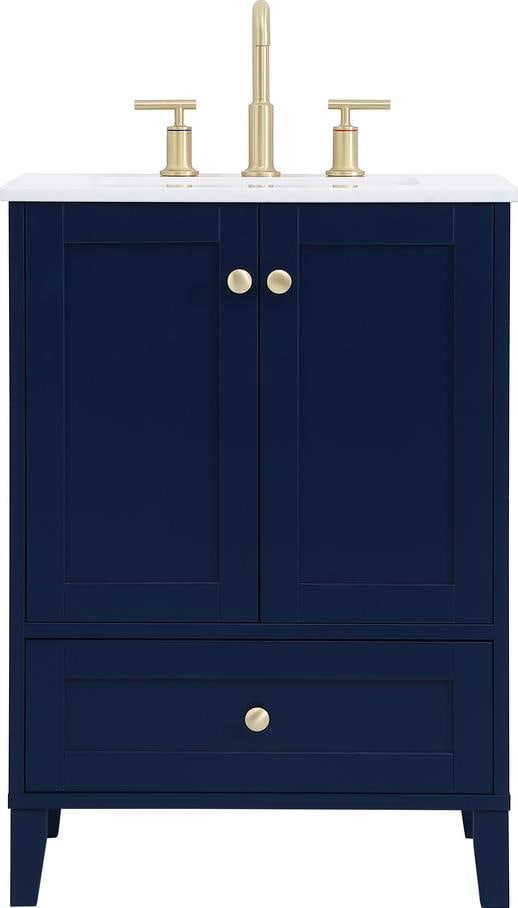 Elegant Lighting Blue Gold Vanity English Traditional Style (1 of 1)