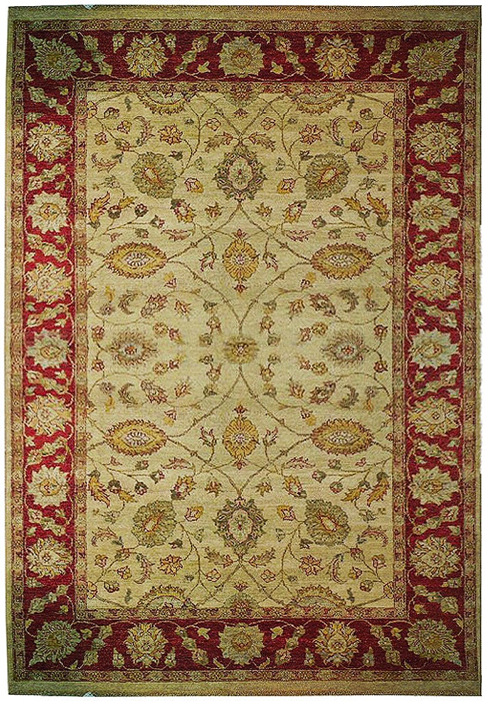 Handmade 5'8 x 9 Ivory Vegetable Dyed Chobi Rug (1 of 6)