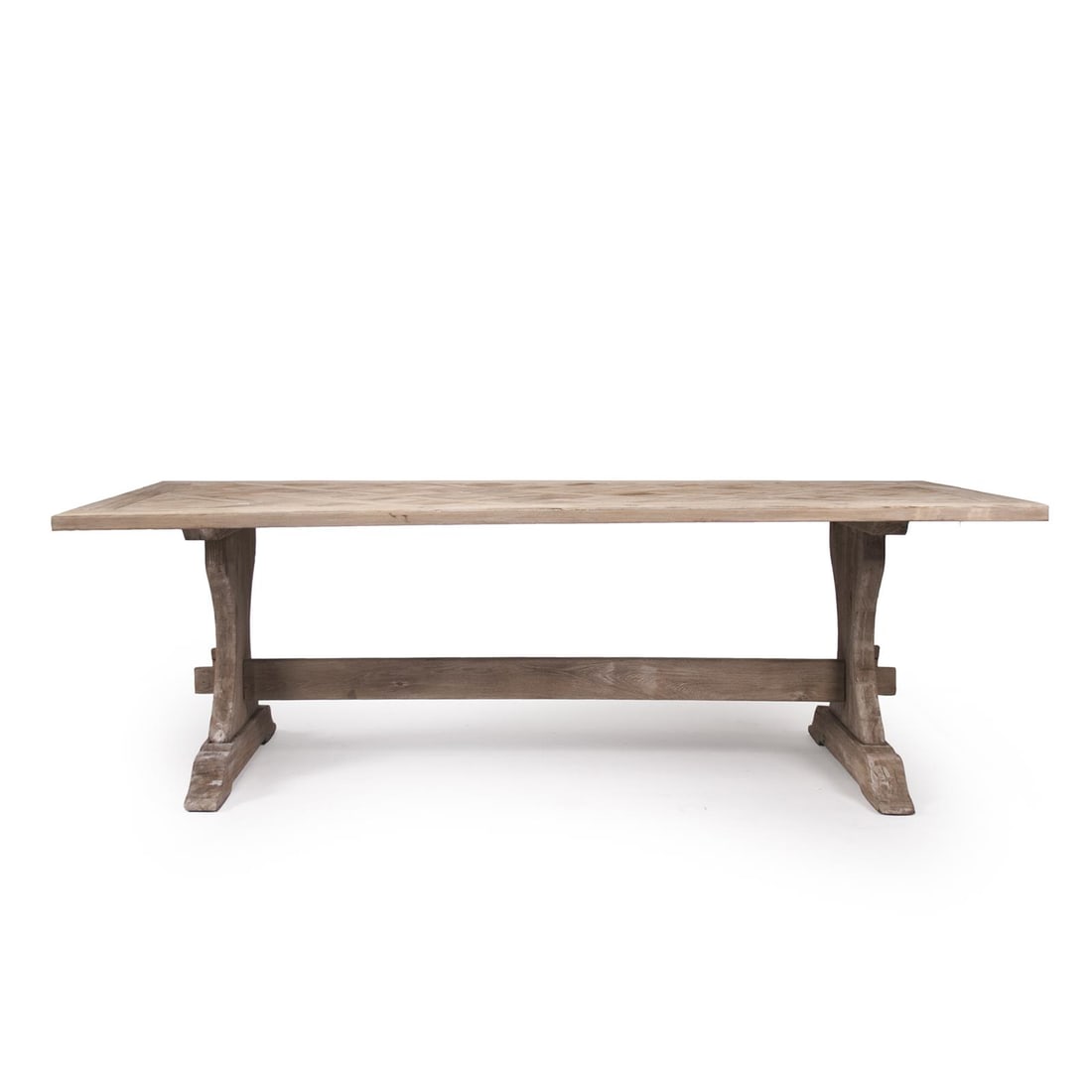 Zentique Gent Beige Dining Table Pine Elm 95" x 43.5": Zentique Gent Beige Dining Table Pine Elm 95" x 43.5" Enhance your dining experience with the elegant Beige Gent Dining Table, crafted from a durable combination of pine and elm plywood. This stylish 