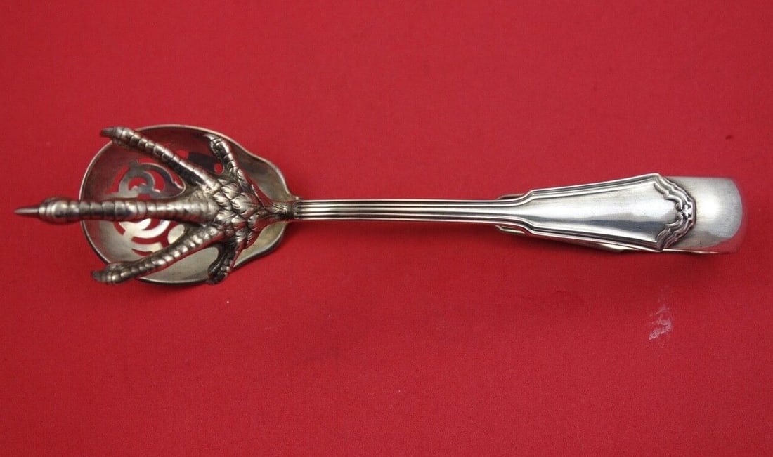 Reed & Barton Jacobean Sterling Silver Ice Tong 7 Inch Claw Design (1 of 2)
