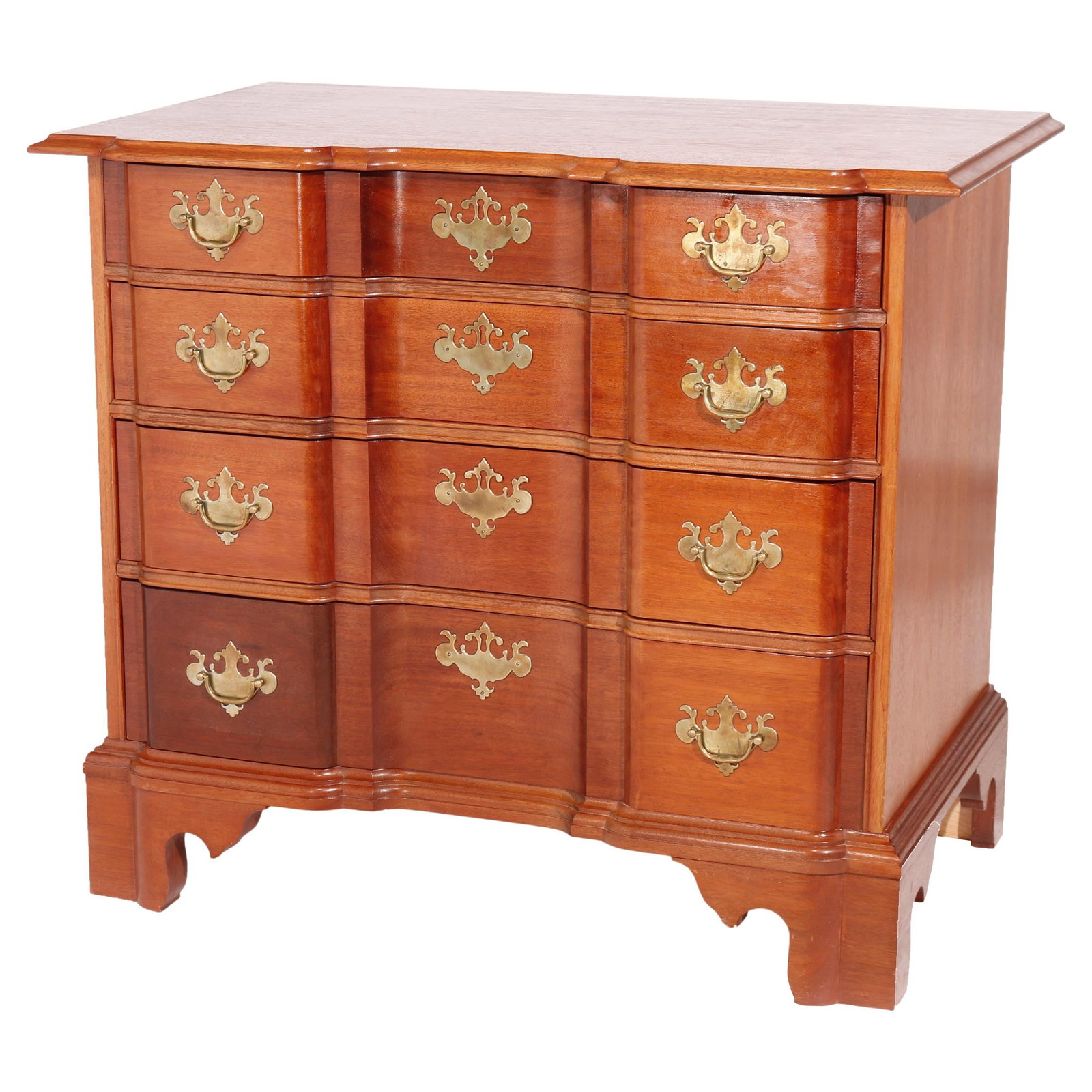 20th Century English Chippendale Block Front Chest Bartley Collection (1 of 18)