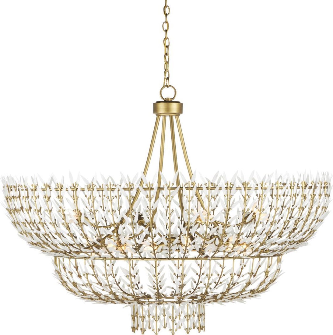 Currey Magnum Opus Grande Chandelier Brass Finish 12 Bulbs (1 of 3)