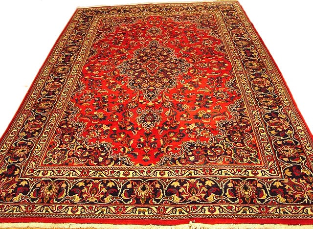 Persian Mashad Rug 6.6 x 9.9 Traditional Carpet: Persian Mashad Rug 6.6 x 9.9 Traditional Carpet Free continental US Shipping Discover the elegance of this 6.6 x 9.9 Persian Mashad Rug, known for its intricate traditional designs and vibrant colors.