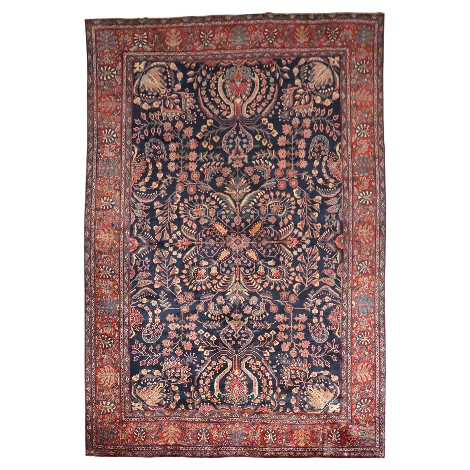 Early 20th Century Wool Hand Woven Ferehan Sarouk Rug (1 of 13)