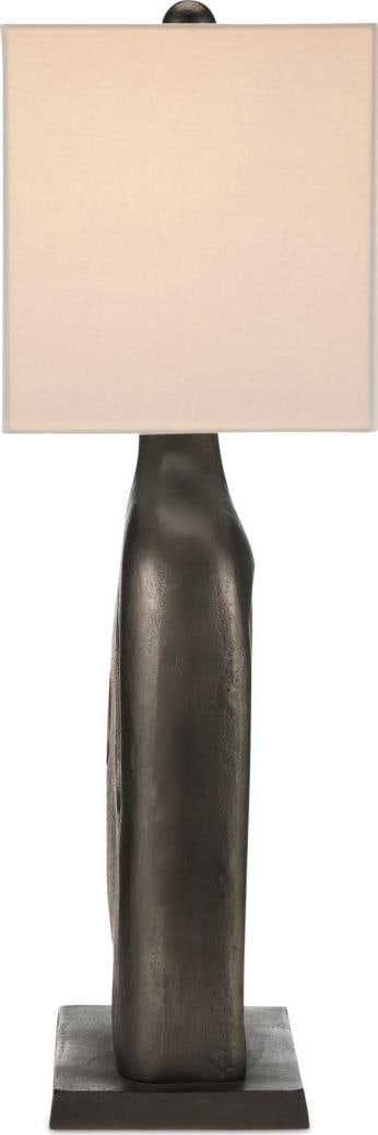 Currey Avant-Garde Table Lamp Graphite Base Linen Shade 33.5H 19W 10D (1 of 10)