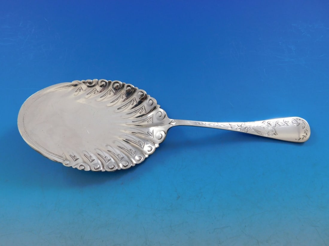 Gorham Nightingale Sterling Silver 8 1/4" Pastry Server Bird Motif (1 of 4)