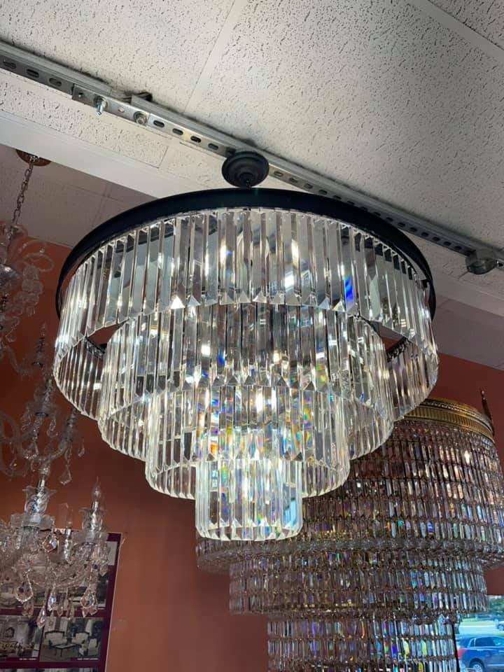 Artistry Edgewood Black Crystal 17 Light Chandelier 32 inch: Artistry Edgewood Black Crystal 17 Light Chandelier 32 inch This is a modern 17-light chandelier from the Edgewood Collection, featuring a black finish and high-quality K9 clear crystals. Designed for