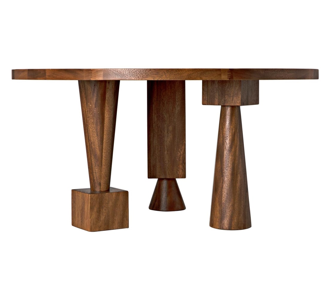Noir Elegant Hybrid Table Dark Walnut Veneer 30H x 60W x 60D (1 of 10)