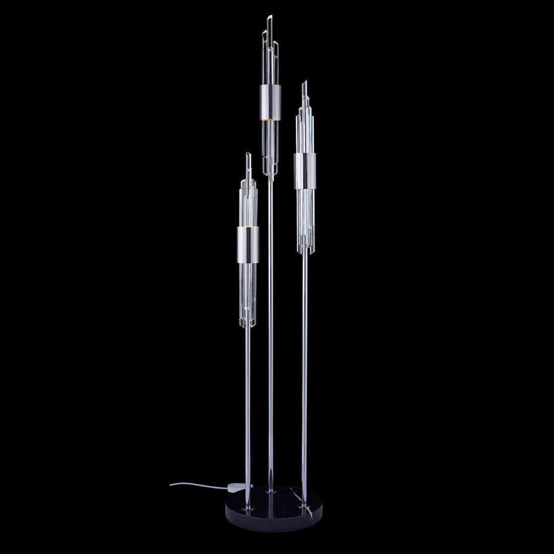 Kalco Lucca Triple Floor Lamp Polished Chrome 72H Dimmable LED (1 of 1)