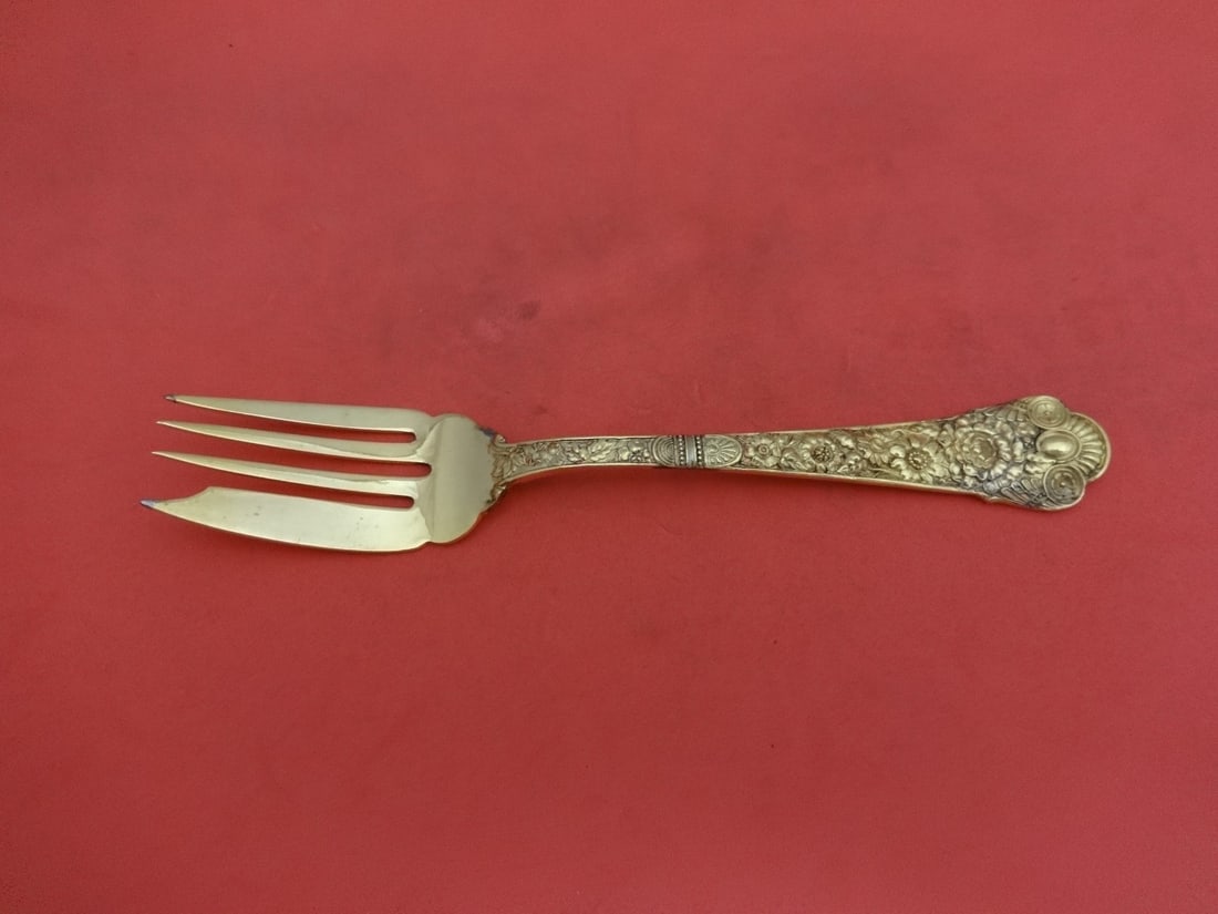 Gorham Cluny Vermeil Sterling Silver Salad Fork 6 Inch Flatware (1 of 2)