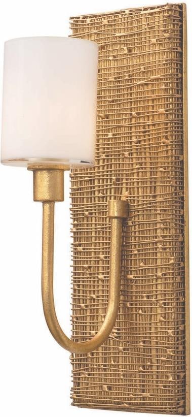 Kalco Cestino Gold Leaf Contemporary Wall Sconce 1-Light G9 LED: Kalco Cestino Gold Leaf Contemporary Wall Sconce 1-Light G9 LED Illuminate your space with this exquisite Handcrafted Gold Leaf Wall Sconce, perfect for adding a touch of contemporary elegance to your