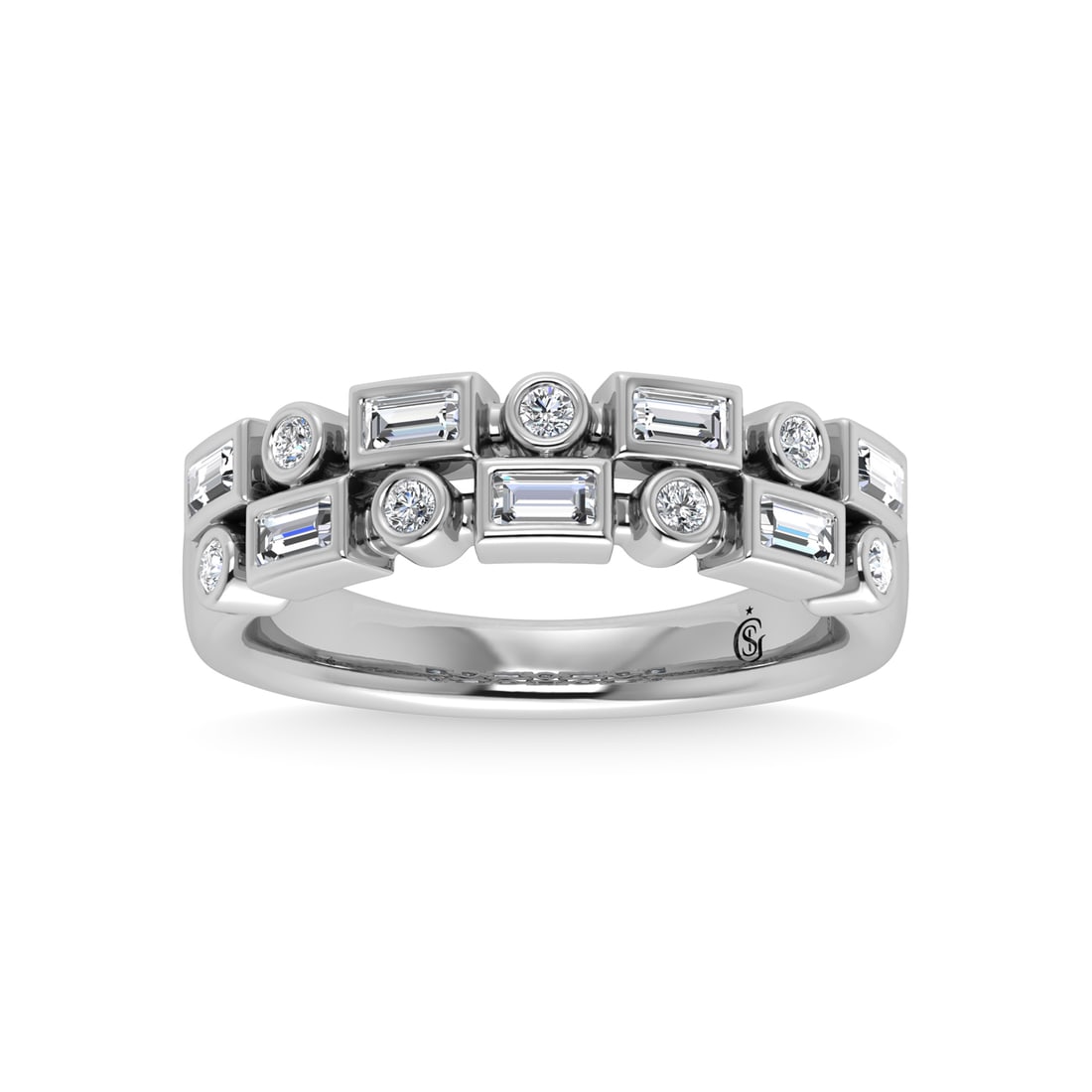 14K White Gold Diamond 3/8 Ct.Tw. Stackable Band (1 of 4)