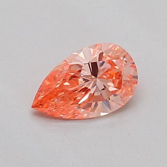 Loose Diamond - PEAR 0.18ct Fancy Vivid Pink Orange VS2: Loose Diamond - PEAR 0.18ct Fancy Vivid Pink Orange VS2 Source: This is a real non-mined Diamond that has been grown in a lab Shape: PEAR Carats: 0.18 Color: Fancy Vivid Pink Orange Certification: IGI