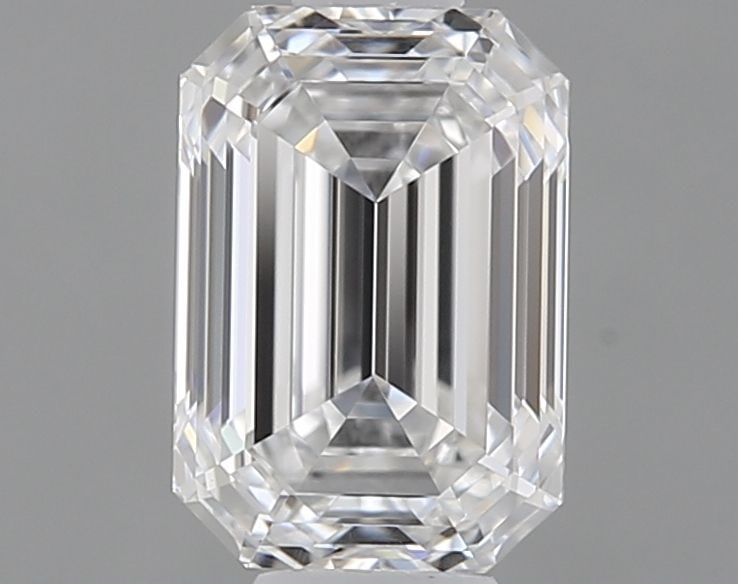 Loose Diamond - EMERALD 0.62ct D VVS2: Loose Diamond - EMERALD 0.62ct D VVS2 Source: This is a real non-mined Diamond that has been grown in a lab Shape: EMERALD Carats: 0.62 Color: D Clarity: VVS2 Certification: IGI PLEASE NOTE: Framed, L