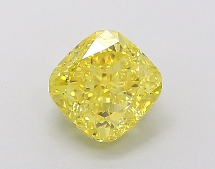 Loose Diamond - CUSHION MODIFIED 1.36ct Fancy Vivid Yellow VS1: Loose Diamond - CUSHION MODIFIED 1.36ct Fancy Vivid Yellow VS1 Source: This is a real non-mined Diamond that has been grown in a lab Shape: CUSHION MODIFIED Carats: 1.36 Color: Fancy Vivid Yellow