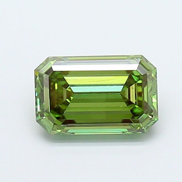 Loose Diamond - EMERALD 1.16ct Fancy Vivid Green VS1: Loose Diamond - EMERALD 1.16ct Fancy Vivid Green VS1 Source: This is a real non-mined Diamond that has been grown in a lab Shape: EMERALD Carats: 1.16 Color: Fancy Vivid Green Certification: IGI