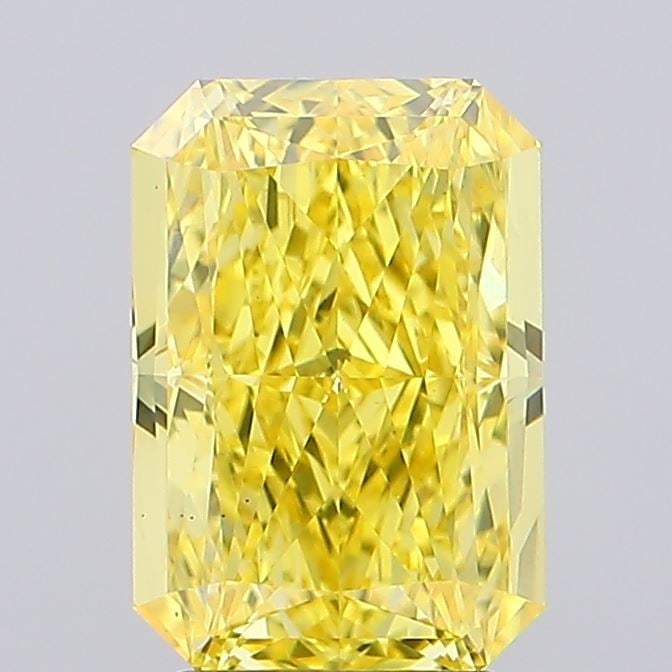 Loose Diamond - RADIANT 3.48ct Fancy Vivid Yellow VS1: Loose Diamond - RADIANT 3.48ct Fancy Vivid Yellow VS1 Source: This is a real non-mined Diamond that has been grown in a lab Shape: RADIANT Carats: 3.48 Color: Fancy Vivid Yellow Certification: IGI Vid