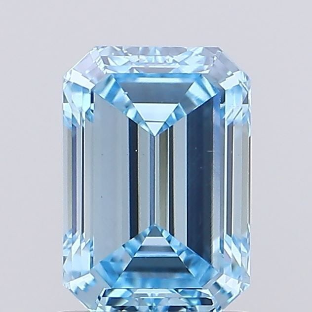 Loose Diamond - EMERALD 1.05ct Fancy Vivid Blue VS1: Loose Diamond - EMERALD 1.05ct Fancy Vivid Blue VS1 Source: This is a real non-mined Diamond that has been grown in a lab Shape: EMERALD Carats: 1.05 Color: Fancy Vivid Blue Certification: IGI Video: