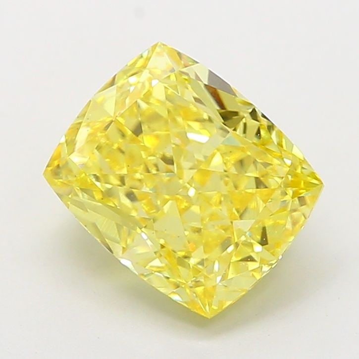 Loose Diamond - CUSHION MODIFIED 4.06ct Fancy Intense Yellow VS1: Loose Diamond - CUSHION MODIFIED 4.06ct Fancy Intense Yellow VS1 Source: This is a real non-mined Diamond that has been grown in a lab Shape: CUSHION MODIFIED Carats: 4.06 Color: Fancy Intense Yellow