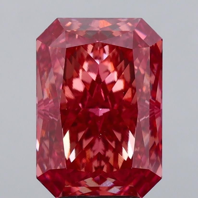 Loose Diamond - RADIANT 5.1ct Fancy Vivid Pink VS1: Loose Diamond - RADIANT 5.1ct Fancy Vivid Pink VS1 Source: This is a real non-mined Diamond that has been grown in a lab Shape: RADIANT Carats: 5.1 Color: Fancy Vivid Pink Certification: IGI Video: