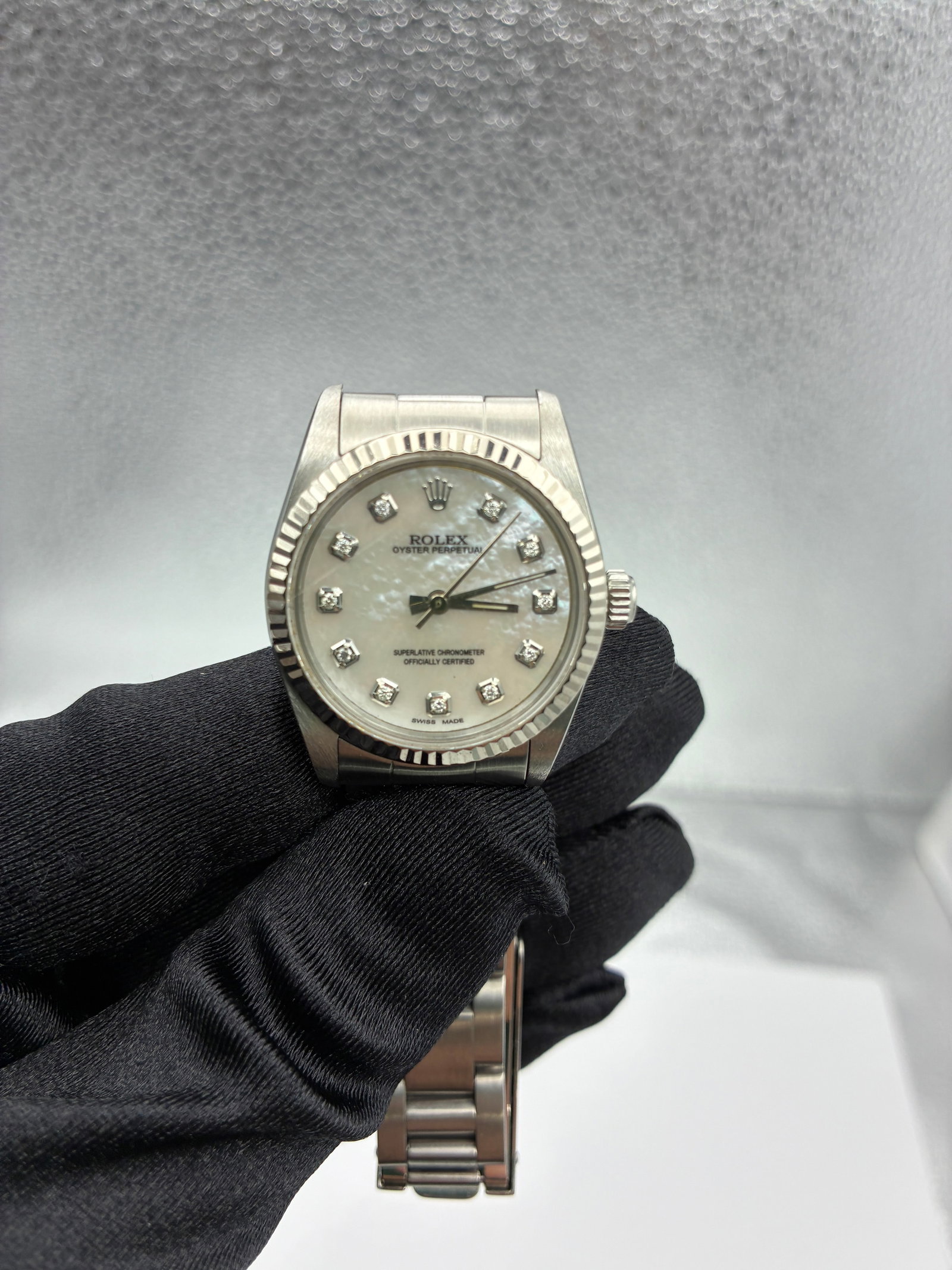 Ladies Rolex Oyster Perpetual White MOP Dial Ref 67514 (1 of 3)