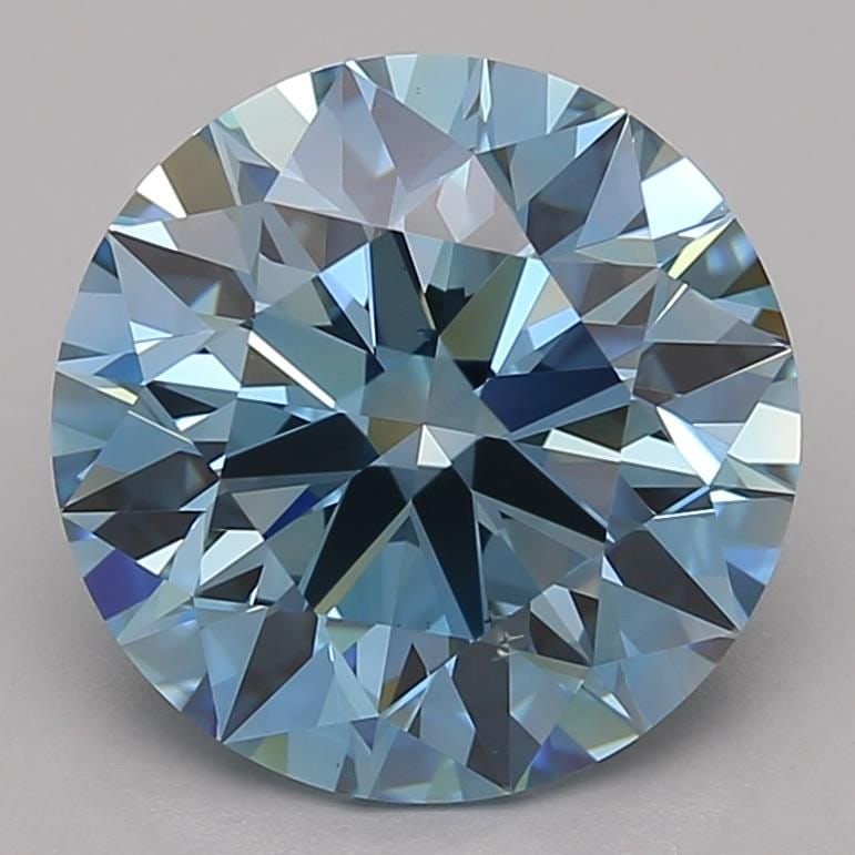 Ideal Loose Diamond - ROUND 4.47ct Fancy Vivid Blue VS2: Ideal Loose Diamond - ROUND 4.47ct Fancy Vivid Blue VS2 Source: This is a real non-mined Diamond that has been grown in a lab Shape: ROUND Carats: 4.47 Color: Fancy Vivid Blue Certification: IGI