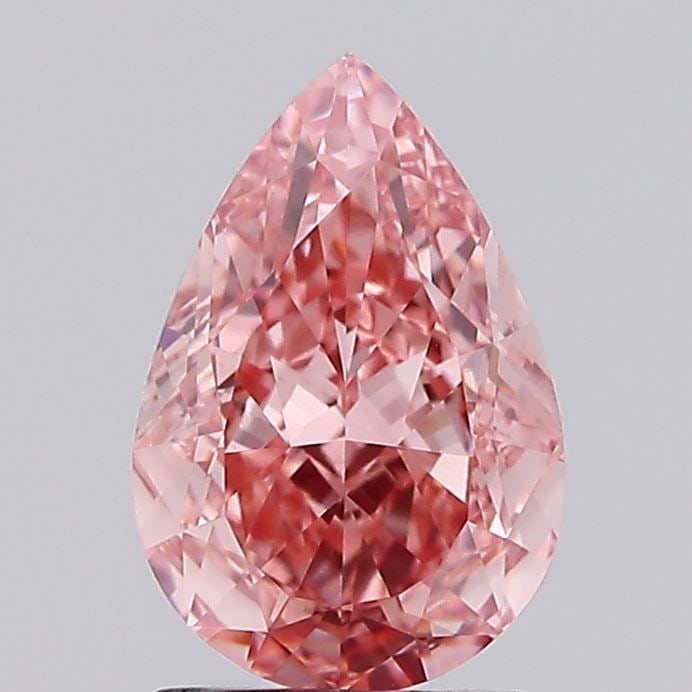 Loose Diamond - PEAR 2.06ct Fancy Vivid Pink VS1: Loose Diamond - PEAR 2.06ct Fancy Vivid Pink VS1 Source: This is a real non-mined Diamond that has been grown in a lab Shape: PEAR Carats: 2.06 Color: Fancy Vivid Pink Certification: IGI Video: