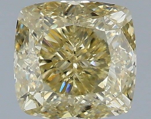 Loose Diamond - CUSHION MODIFIED 1.07ct Fancy Light Yellow VVS2: Loose Diamond - CUSHION MODIFIED 1.07ct Fancy Light Yellow VVS2 Source: This is a real non-mined Diamond that has been grown in a lab Shape: CUSHION MODIFIED Carats: 1.07 Color: Fancy Light Yellow Cer