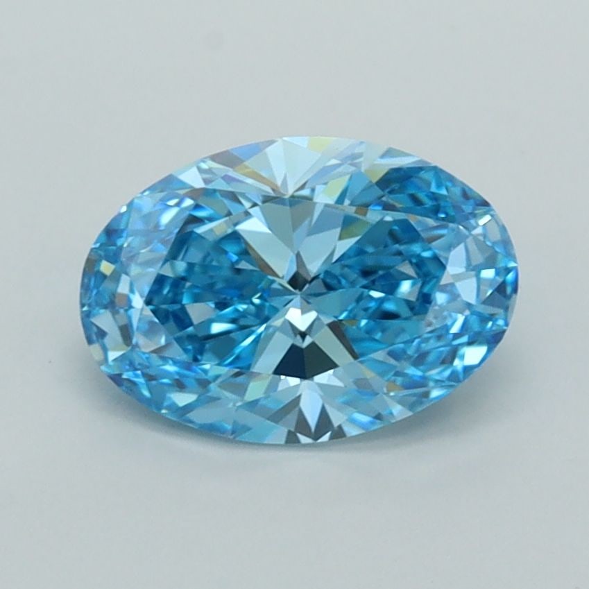 Loose Diamond - OVAL 1.23ct Fancy Vivid Blue VVS1: Loose Diamond - OVAL 1.23ct Fancy Vivid Blue VVS1 Source: This is a real non-mined Diamond that has been grown in a lab Shape: OVAL Carats: 1.23 Color: Fancy Vivid Blue Certification: IGI Video: