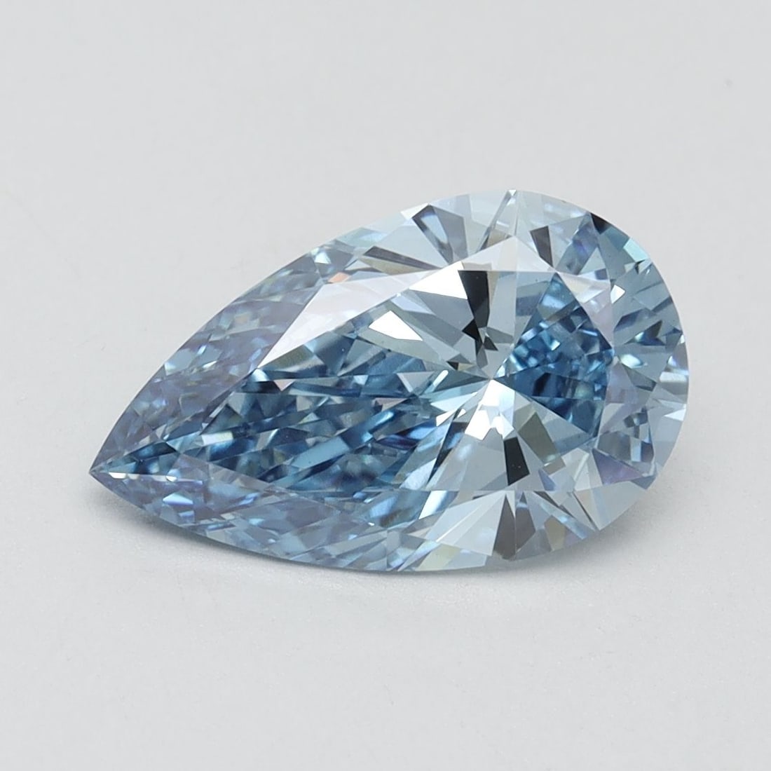 Loose Diamond - PEAR 2.08ct Fancy Vivid Blue VS1: Loose Diamond - PEAR 2.08ct Fancy Vivid Blue VS1 Source: This is a real non-mined Diamond that has been grown in a lab Shape: PEAR Carats: 2.08 Color: Fancy Vivid Blue Certification: IGI Video: Video