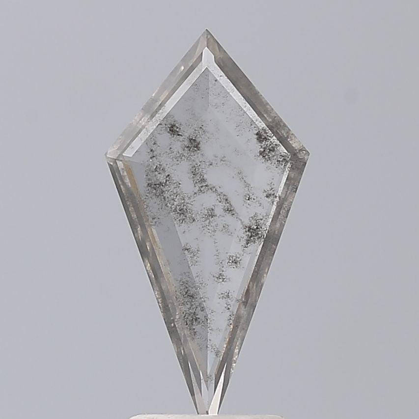 Loose Diamond - KITE 1.17ct Salt and Pepper I2: Loose Diamond - KITE 1.17ct Salt and Pepper I2 Source: This is a real non-mined Diamond that has been grown in a lab Shape: KITE Carats: 1.17 Color: Salt and Pepper Certification: NONE Video: