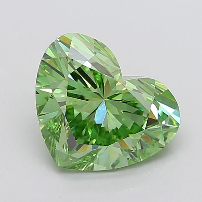 Loose Diamond - HEART 4.05ct Fancy Vivid Green VS1: Loose Diamond - HEART 4.05ct Fancy Vivid Green VS1 Source: This is a real non-mined Diamond that has been grown in a lab Shape: HEART Carats: 4.05 Color: Fancy Vivid Green Certification: IGI PLEASE NO
