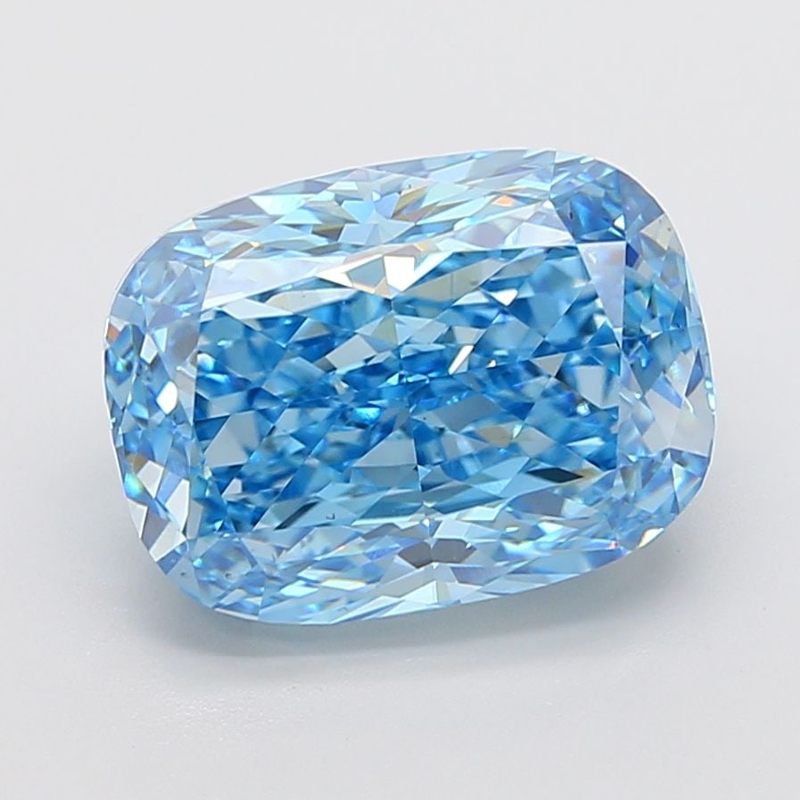 Loose Diamond - CUSHION MODIFIED 10.6ct Fancy Vivid Blue VS1: Loose Diamond - CUSHION MODIFIED 10.6ct Fancy Vivid Blue VS1 Source: This is a real non-mined Diamond that has been grown in a lab Shape: CUSHION MODIFIED Carats: 10.6 Color: Fancy Vivid Blue Certific