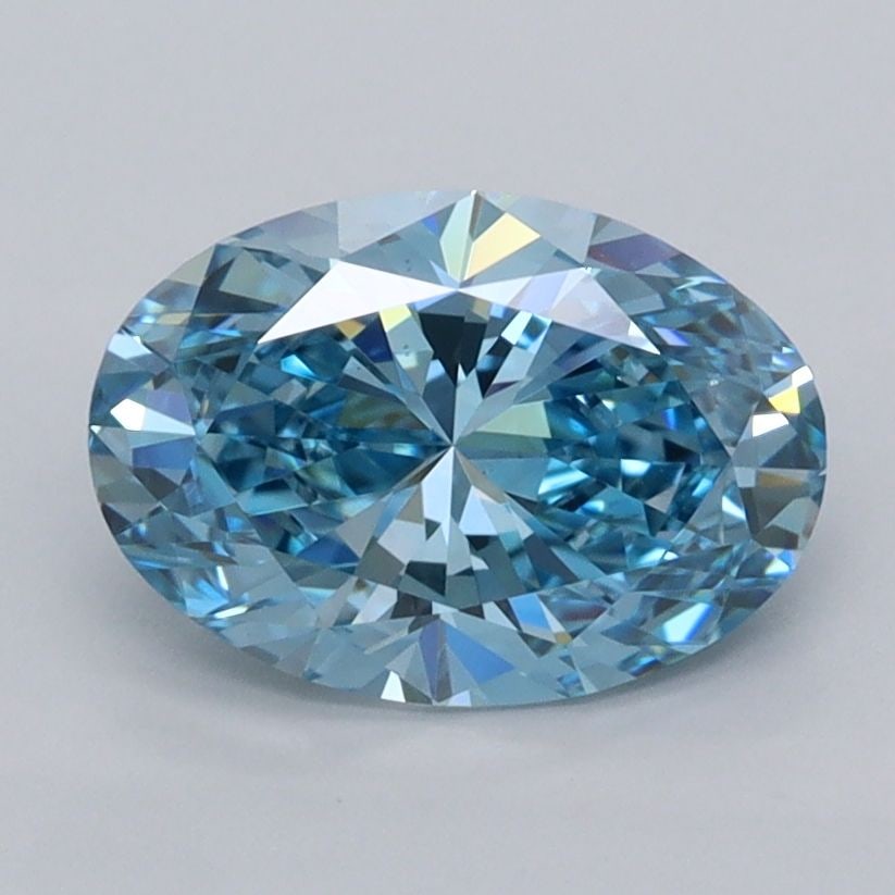 Loose Diamond - OVAL 1.53ct Fancy Vivid Blue VS2: Loose Diamond - OVAL 1.53ct Fancy Vivid Blue VS2 Source: This is a real non-mined Diamond that has been grown in a lab Shape: OVAL Carats: 1.53 Color: Fancy Vivid Blue Certification: IGI Video: