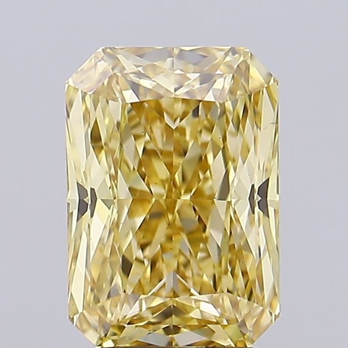 Loose Diamond - RADIANT 2.75ct Fancy Intense Yellow VS1: Loose Diamond - RADIANT 2.75ct Fancy Intense Yellow VS1 Source: This is a real non-mined Diamond that has been grown in a lab Shape: RADIANT Carats: 2.75 Color: Fancy Intense Yellow Certification: