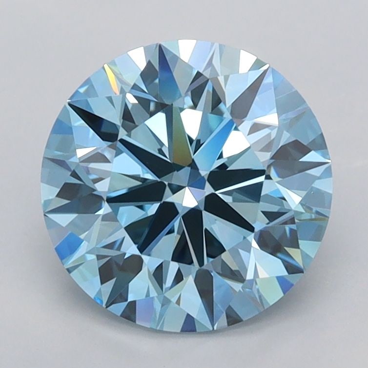 Ideal Loose Diamond - ROUND 1.99ct Fancy Vivid Blue VS1: Ideal Loose Diamond - ROUND 1.99ct Fancy Vivid Blue VS1 Source: This is a real non-mined Diamond that has been grown in a lab Shape: ROUND Carats: 1.99 Color: Fancy Vivid Blue Certification: IGI Video