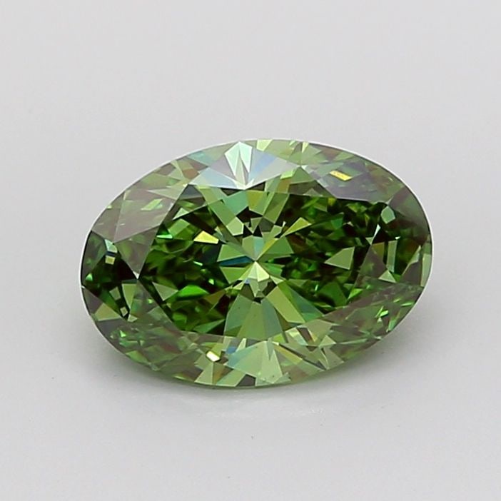 Loose Diamond - OVAL 2.5ct Fancy Vivid Green VS2: Loose Diamond - OVAL 2.5ct Fancy Vivid Green VS2 Source: This is a real non-mined Diamond that has been grown in a lab Shape: OVAL Carats: 2.5 Color: Fancy Vivid Green Certification: IGI Video: