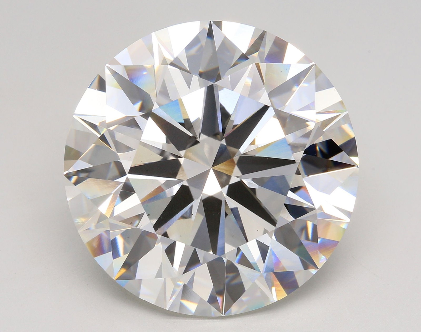 Ideal Loose Diamond - ROUND 42.78ct H VS1: Ideal Loose Diamond - ROUND 42.78ct H VS1 Source: This is a real non-mined Diamond that has been grown in a lab Shape: ROUND Carats: 42.78 Color: H Clarity: VS1 Certification: IGI Video: