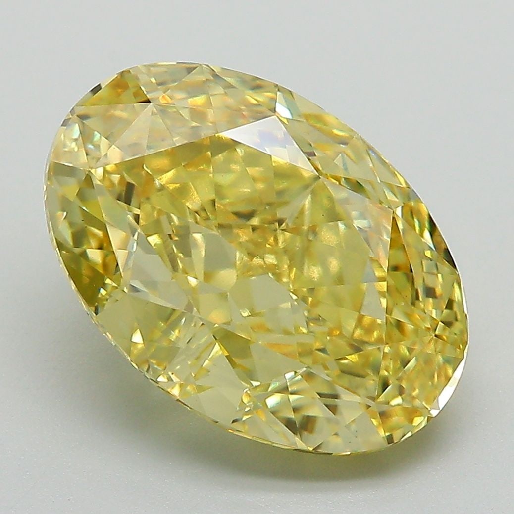Loose Diamond - OVAL 6.01ct Fancy Intense Yellow VS1: Loose Diamond - OVAL 6.01ct Fancy Intense Yellow VS1 Source: This is a real non-mined Diamond that has been grown in a lab Shape: OVAL Carats: 6.01 Color: Fancy Intense Yellow Certification: IGI Video