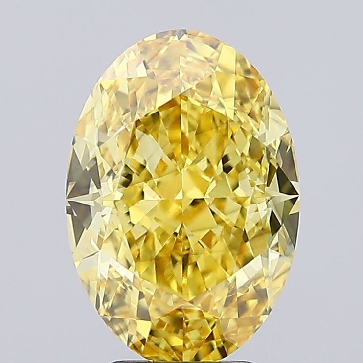 Loose Diamond - OVAL 5.05ct Fancy Vivid Yellow VS1: Loose Diamond - OVAL 5.05ct Fancy Vivid Yellow VS1 Source: This is a real non-mined Diamond that has been grown in a lab Shape: OVAL Carats: 5.05 Color: Fancy Vivid Yellow Certification: NONE Video: