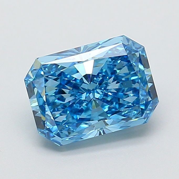 Loose Diamond - RADIANT 2.02ct Fancy Vivid Blue VS1: Loose Diamond - RADIANT 2.02ct Fancy Vivid Blue VS1 Source: This is a real non-mined Diamond that has been grown in a lab Shape: RADIANT Carats: 2.02 Color: Fancy Vivid Blue Certification: IGI Video: