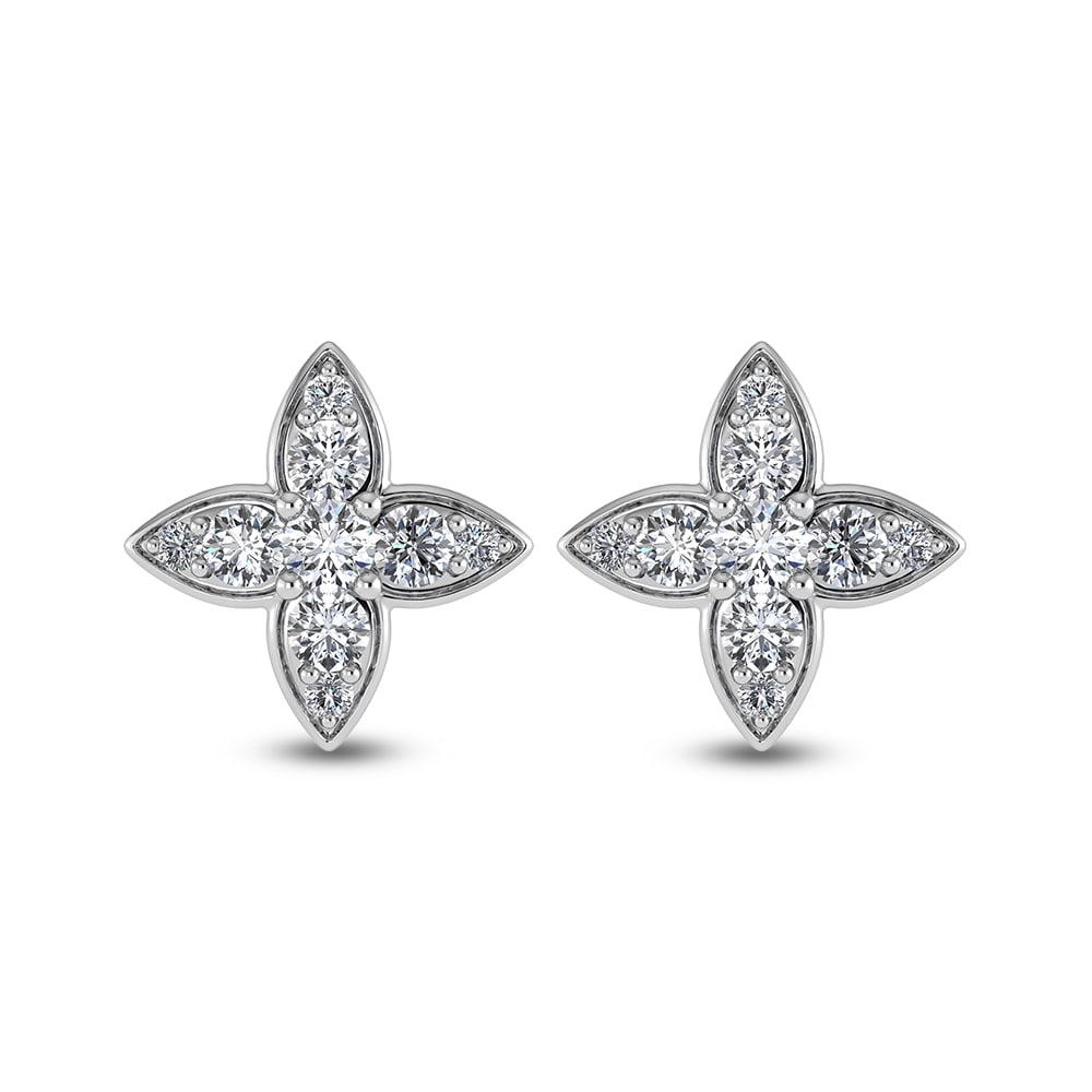 14K White Gold Diamond 3/4 Ct.Tw. Fashion Earrings: 14K White Gold Diamond 3/4 Ct.Tw. Fashion Earrings 14k White Gold Stone Color: G-h Stone Clarity: Si1 This item may take 2-5 weeks for shipping. PLEASE NOTE: Framed, Large, or heavy items do not have 
