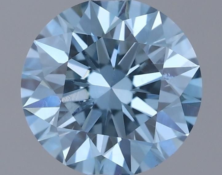 Ideal Loose Diamond - ROUND 0.54ct Fancy Vivid Blue VVS2: Ideal Loose Diamond - ROUND 0.54ct Fancy Vivid Blue VVS2 Source: This is a real non-mined Diamond that has been grown in a lab Shape: ROUND Carats: 0.54 Color: Fancy Vivid Blue Certification: IGI Vide